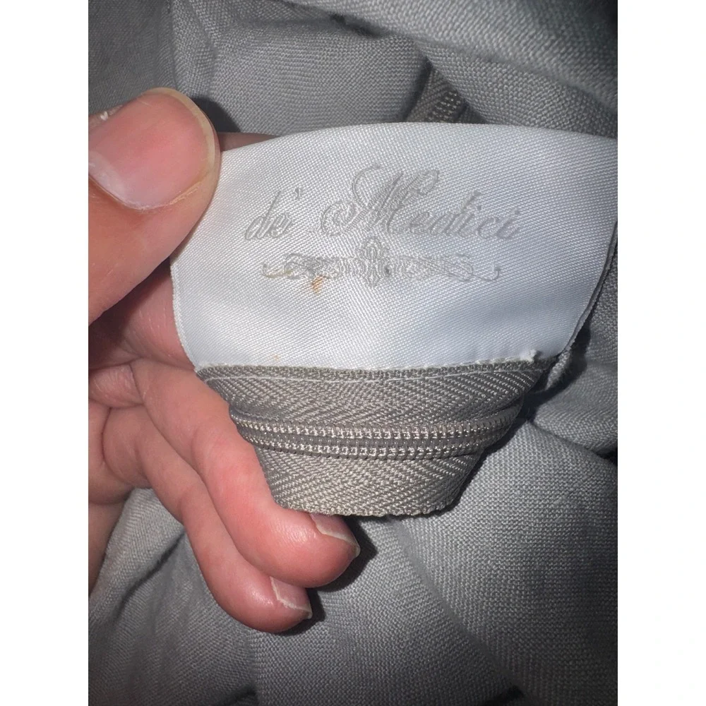Eastern Accents de Medici Grey Linen Duvet Cover Luxury Bedding 88x101 READ